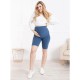 Colanti scurti pentru gravide Cu talie speciala Certificati Oeko Tex Standard 100 Din bumbac si elastan Masura L Indigo
