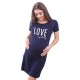 Camasa de alaptat Din bumbac Cu capse oblice Masura L I love my Baby Navy Blue