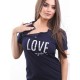 Camasa de alaptat Din bumbac Cu capse oblice Masura L I love my Baby Navy Blue