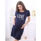 Camasa de alaptat Din bumbac Cu capse oblice Masura L I love my Baby Navy Blue