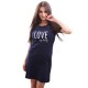 Camasa de alaptat Din bumbac Cu capse oblice Masura L I love my Baby Navy Blue