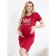 Camasa de alaptat Din bumbac Cu capse oblice Masura XL I love my Baby Bordeaux