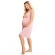 Camasa de alaptat Din bumbac Cu fermoar pe mijloc Fara maneci Masura L/XL Sofia Dusty Pink