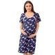 Camasa de alaptat Din bumbac Cu nasturi Masura L Flamingos Navy Blue