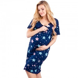Camasa de alaptat Din bumbac Cu nasturi Masura L Sleeping Stars II