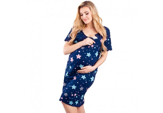 Camasa de alaptat Din bumbac Cu nasturi Masura L Sleeping Stars II