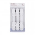 Feedo - Set sisteme de siguranta pentru mobilier Universale Cu lungime reglabila 19 x 3.4 cm Distanta 2-11 cm 6 bucati Alb