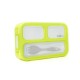 Cutie pentru pranz Bento Cu furculita Cu trei compartimente BPA Free Bbluv Lime