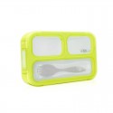 Cutie pentru pranz Bento Cu furculita Cu trei compartimente BPA Free Bbluv Lime