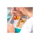 Cutie pentru pranz Bento Cu furculita Cu trei compartimente BPA Free Bbluv Lime