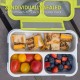 Cutie pentru pranz Bento Cu furculita Cu trei compartimente BPA Free Bbluv Lime