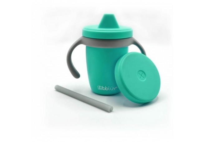 Canuta 4 in 1 cu pai manere si capac Kup Silicon Fara BPA 240 ml Bbluv Aqua