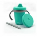 Canuta 4 in 1 cu pai manere si capac Kup Silicon Fara BPA 240 ml Bbluv Aqua