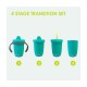 Canuta 4 in 1 cu pai manere si capac Kup Silicon Fara BPA 240 ml Bbluv Aqua