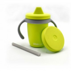 Canuta 4 in 1 cu pai manere si capac Kup Silicon Fara BPA 240 ml Bbluv Lime