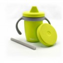 Canuta 4 in 1 cu pai manere si capac Kup Silicon Fara BPA 240 ml Bbluv Lime