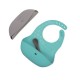 Set 2 bavete portabile cu buzunar Poket Cu lingurita inclusa Fara BPA Bbluv Aqua/Grey