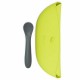 Set 2 bavete portabile cu buzunar Poket Cu lingurita inclusa Fara BPA Bbluv Lime/Grey