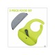 Set 2 bavete portabile cu buzunar Poket Cu lingurita inclusa Fara BPA Bbluv Lime/Grey