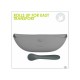 Set 2 bavete portabile cu buzunar Poket Cu lingurita inclusa Fara BPA Bbluv Lime/Grey