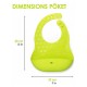 Set 2 bavete portabile cu buzunar Poket Cu lingurita inclusa Fara BPA Bbluv Lime/Grey