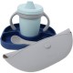 Set de masa complet Set Include farfurie compartimentata baveta portabila cu buzunar canuta si lingurita Silicon Fara BPA Bbluv 