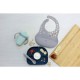 Set de masa complet Set Include farfurie compartimentata baveta portabila cu buzunar canuta si lingurita Silicon Fara BPA Bbluv 