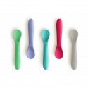 Set 5 lingurite Spoon Silicon Textura moale Anti-bacteriene si non-alergice Fara BPA Bbluv Pink