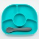 Set de masa Yumi Farfurie compartimentata si lingurita Cu 4 compartimente Fara BPA Bbluv Aqua