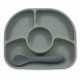 Set de masa Yumi Farfurie compartimentata si lingurita Cu 4 compartimente Fara BPA Bbluv Grey