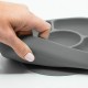 Set de masa Yumi Farfurie compartimentata si lingurita Cu 4 compartimente Fara BPA Bbluv Grey