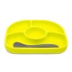 Set de masa Yumi Farfurie compartimentata si lingurita Cu 4 compartimente Fara BPA Bbluv Lime