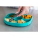 Set de masa Yumi Farfurie compartimentata si lingurita Cu 4 compartimente Fara BPA Bbluv Lime