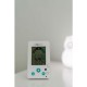 Termometru/Higrometru digital 2 in 1 Igro Cu ceas si alarma Ecran LCD Pe baza de baterii AAA Bbluv White