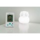Termometru/Higrometru digital 2 in 1 Igro Cu ceas si alarma Ecran LCD Pe baza de baterii AAA Bbluv White