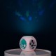 Lampa de veghe Kube Cu proiector si muzica Cu 15 melodii Cu 3 teme de proiectie Oprire automata de 60 de minute Pe baza de bater