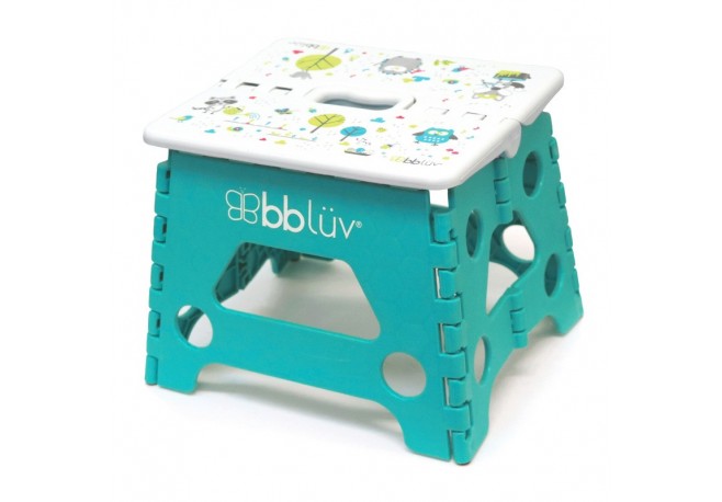 Inaltator de baie pliabil Step Practic si usor de transportat Rezistent pana la 113 Kg Bbluv Blue