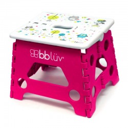 Inaltator de baie pliabil Step Practic si usor de transportat Rezistent pana la 113 Kg Bbluv Pink