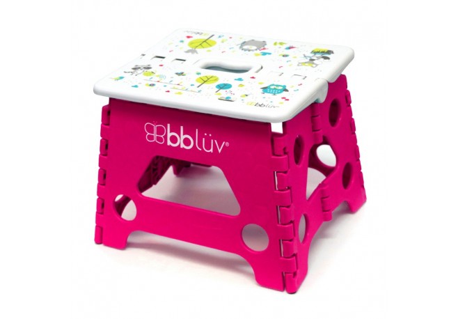 Inaltator de baie pliabil Step Practic si usor de transportat Rezistent pana la 113 Kg Bbluv Pink