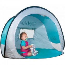Cort de joaca Sunkito Anti-UV Cu plasa impotriva tantarilor Include geanta de transport si stalpi de sustinere Cu buzunar integr
