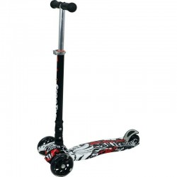 Trotineta Zik Zak cu lumini LED pentru baietei Pliabila si compacta Platforma antiderapanta Ghidon reglabil Rulmenti ABEC-7 Vars