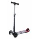 Trotineta Zik Zak cu lumini LED pentru baietei Pliabila si compacta Platforma antiderapanta Ghidon reglabil Rulmenti ABEC-7 Vars