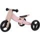 Bicicleta/tricicleta fara pedale din lemn 2 in 1 Functie de bicicleta echilibru Scaun reglabil Roti ajustabile Manere antiderapa