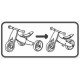 Bicicleta/tricicleta fara pedale din lemn 2 in 1 Functie de bicicleta echilibru Scaun reglabil Roti ajustabile Manere antiderapa