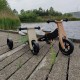 Bicicleta/tricicleta fara pedale din lemn 2 in 1 Functie de bicicleta echilibru Sa reglabila Manere antiderapante Roti ajustabil