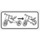 Bicicleta/tricicleta fara pedale din lemn 2 in 1 Functie de bicicleta echilibru Sa reglabila Manere antiderapante Roti ajustabil
