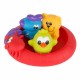 Set 3 animalute de baie si barca plutitoare Fara gauri Cu gentuta pentru transport Fara BPA Splash and Float Friends Playgro Mul