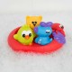 Set 3 animalute de baie si barca plutitoare Fara gauri Cu gentuta pentru transport Fara BPA Splash and Float Friends Playgro Mul
