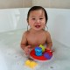 Set 3 animalute de baie si barca plutitoare Fara gauri Cu gentuta pentru transport Fara BPA Splash and Float Friends Playgro Mul