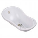 Cadita ergonomica de baie cu dop de scurgere Maria 84 x 49 x 30 cm Keeeper Bambi Nordic White